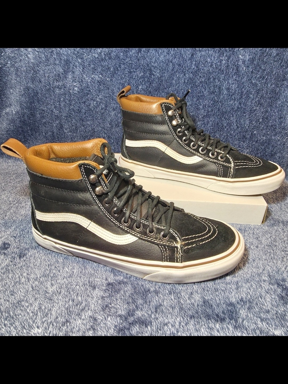 Vans Sk8-Hi MTE (Mountain Edition) Black/True White Leather Sneakers